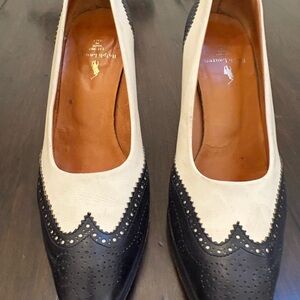 Ralph Lauren Black and Cream Heels
